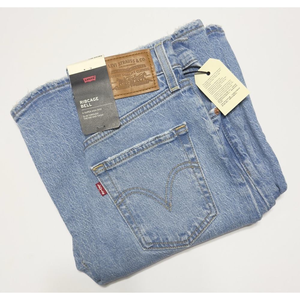 NWT Levi's Premium Women's Ribcage Bell Jeans 26x32 High Rise Flare Y2K Cowgirl